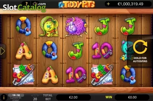 Game Workflow screen. Teddy Pets slot