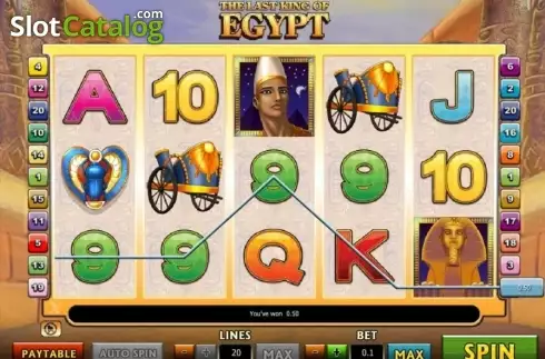 Écran2. The Last King of Egypt Machine à sous