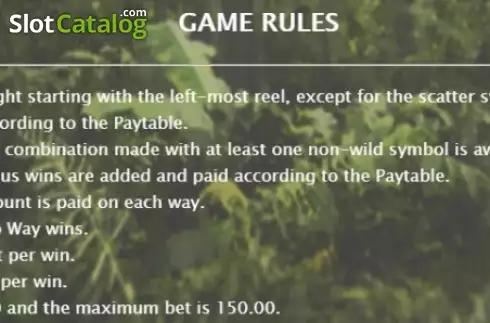 Paytable 3. Jungle Gems slot