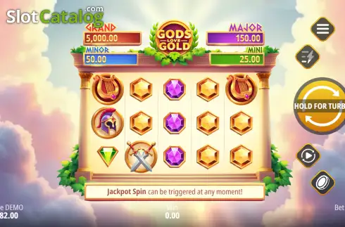 Schermo2. Gods Love Gold: Hold and Win slot