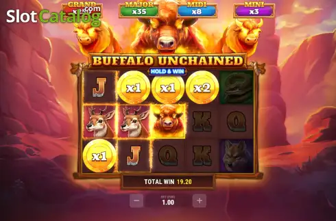 Skärmdump3. Buffalo Unchained slot