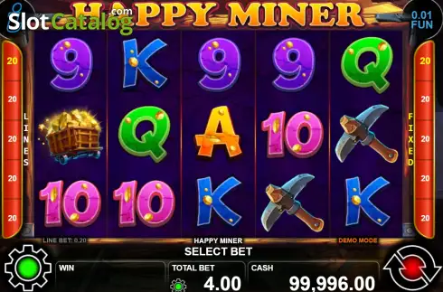 Schermo2. Happy Miner slot
