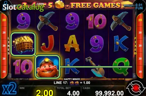 Schermo3. Happy Miner slot