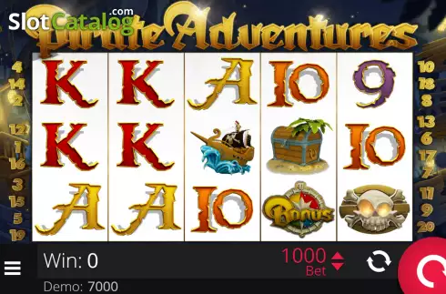 Reel screen. Pirate Adventures (e-gaming) slot