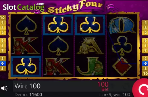 Win Screen. Sticky Four slot