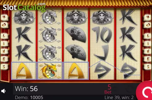 Win screen 2. Yellow Dragon slot