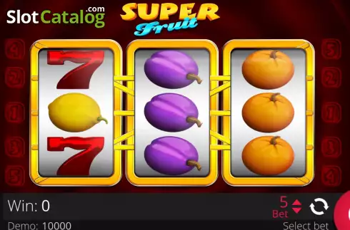 Skärmdump3. Super Fruit (e-gaming) slot