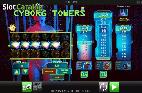 Win Screen 2. Cyborg Towers slot