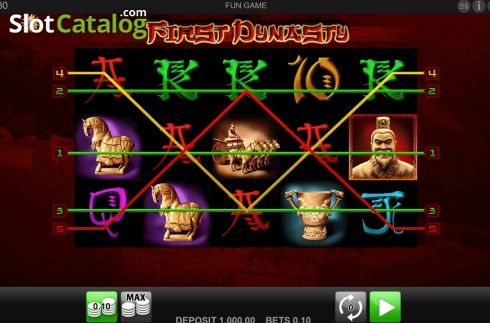 Bildschirm2. First Dynasty slot