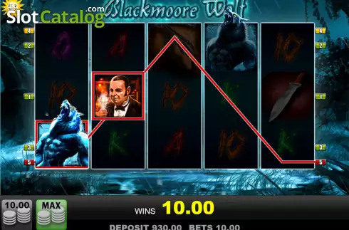 Win screen. Blackmoore Wolf slot