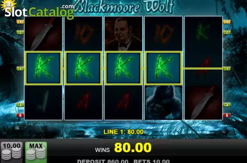 Win screen 2. Blackmoore Wolf slot