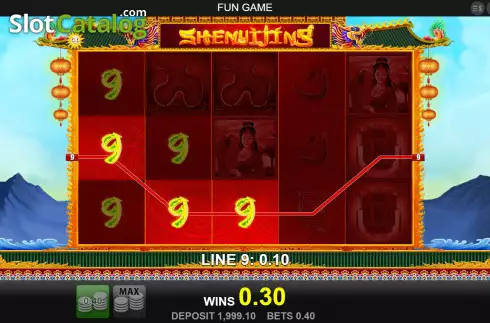 Win screen 2. Shenyijing slot
