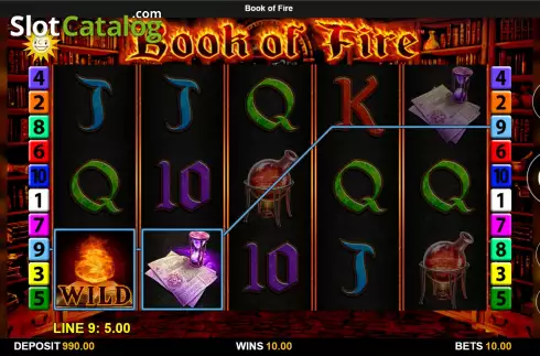 Win Screen. Book of Fire slot