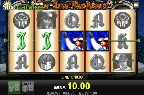 Win screen 2. The Three Musketeers (edict) slot