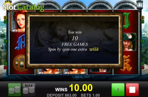 Free Spins screen 2. The Three Musketeers (edict) slot