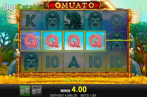 Win screen 4. Omuato slot