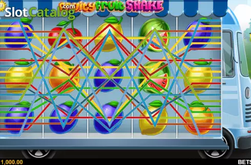 Game screen. Fruity Fruit Shake slot