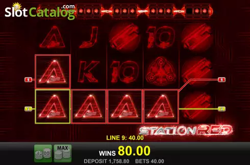 Win screen. Station Red slot