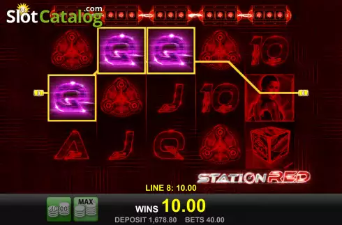 Win screen 2. Station Red slot