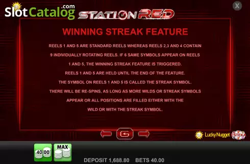 Bildschirm7. Station Red slot