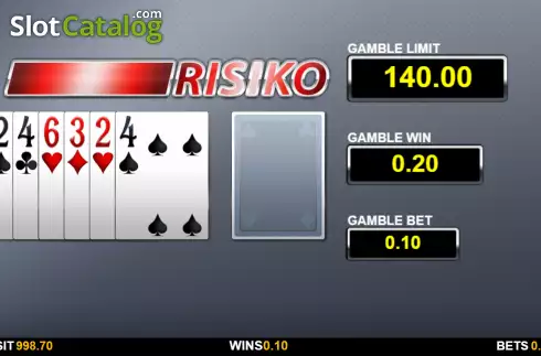 Risk game screen. Triple Spin to Win slot