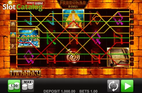 Game screen. Tiwanaku slot