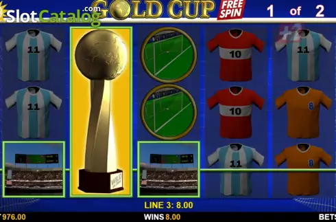 Bildschirm3. Gold Cup Free Spin slot