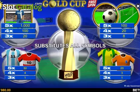 Bildschirm5. Gold Cup Free Spin slot