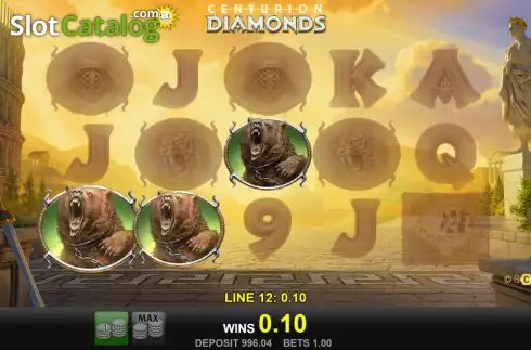 Win screen 2. Centurion Diamonds slot