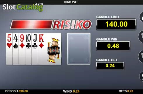 Risk Game screen. RichPot slot