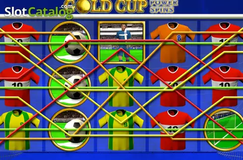 Game screen. Gold Cup Power Spins slot