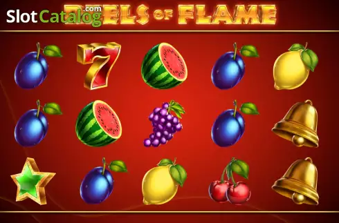 Game screen. Reels of Flame slot