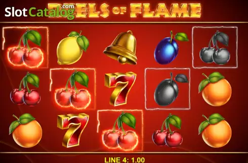 Schermo3. Reels of Flame slot