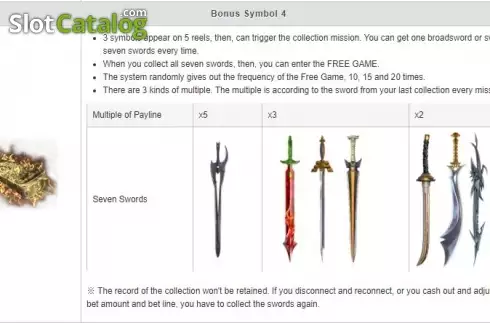Bonus Symbol 2. Legend of 7 Swords slot