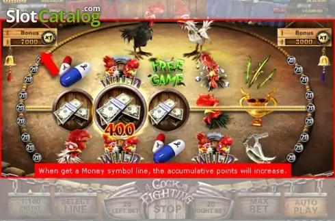 Bildschirm3. Cock Fighting slot