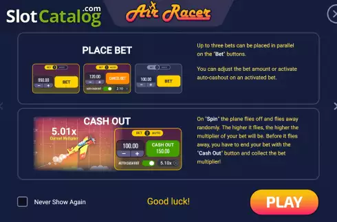 Game Rules 1. Air Racer slot