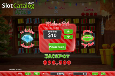 Start Screen. Christmas Deal slot