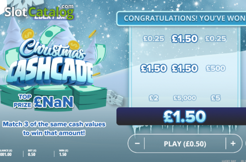 Win screen 1. Lucky Day - Christmas (G.Games) slot