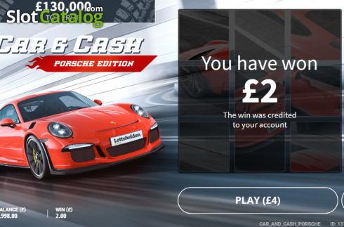 Win screen 1. Car & Cash - Porsche slot