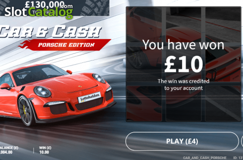 Win screen 2. Car & Cash - Porsche slot