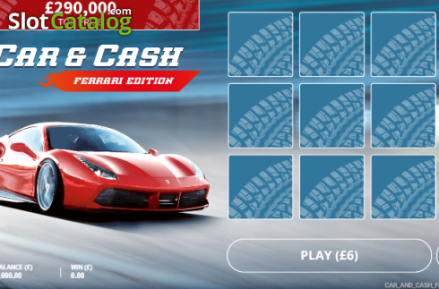 Game screen. Car & Cash - Ferrari slot
