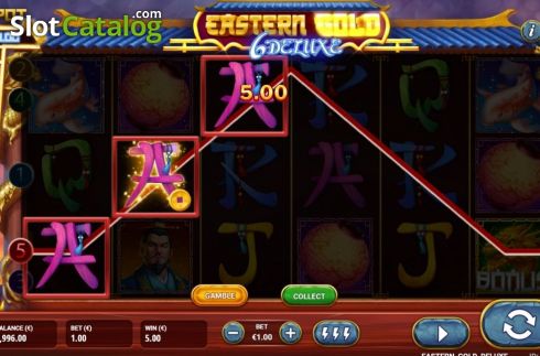 Screen 2. Eastern Gold Deluxe slot