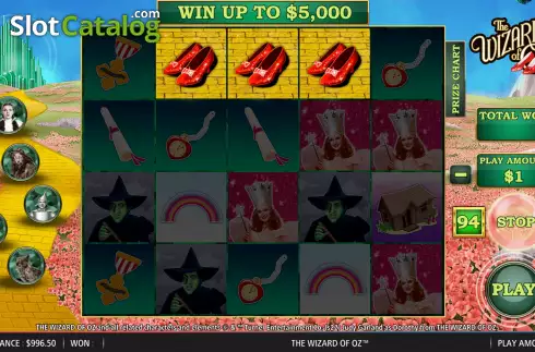 Free Spins Win Screen. The Wizard Of Oz (Light and Wonder) slot