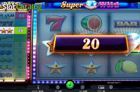 Wild win screen. Super Diamond Wild slot