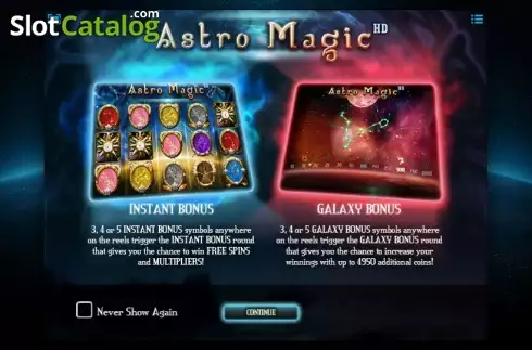 Spielfunktionen. Astro Magic slot