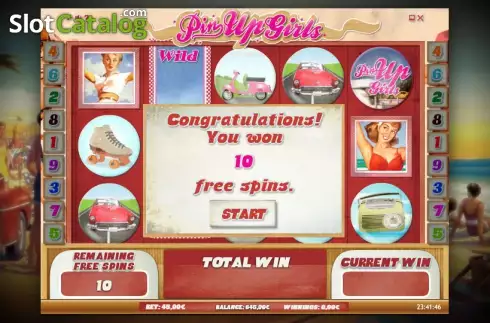 Free spins. Pin Up Girls (iSoftBet) slot