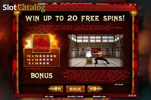 Paytable 1. Red Dragon Wild slot