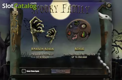 Game features. Spooky Family slot