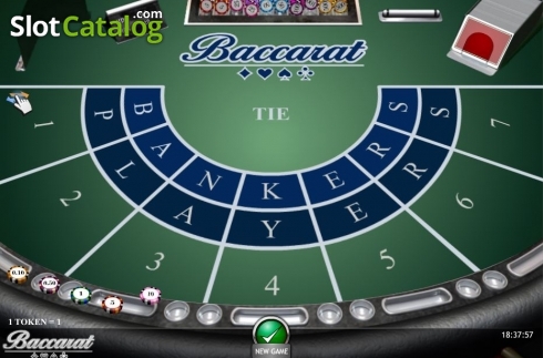 Game Screen. Baccarat (iSoftBet) slot