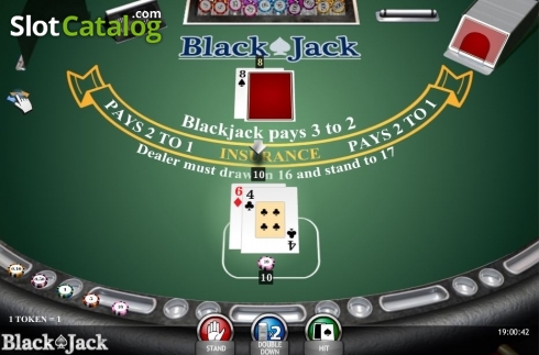 画面3. Blackjack (iSoftBet) カジノスロット